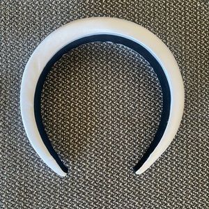 White Bridal Satin Padded Headband